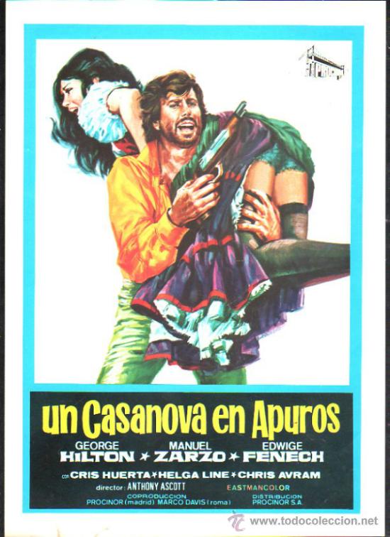 Kino: GUIA PUBLICITARIA DE LA PELICULA UN CASANOVA EN APUROS.