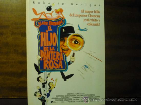 Cine: guia el hijo de la pantera rosa.-roberto benigni.--doble