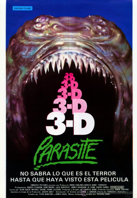 Cinema: 3 - D PARASITE 1982 (GUIA ORIGINAL ESTRENO EN ESPA&Ntilde;A) TERROR DE CULTO