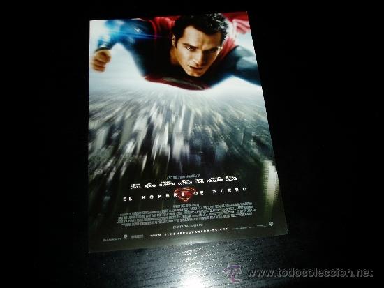 Cine: EL HOMBRE DE ACERO. GUIA PUBLICITARIA SENCILLA. ORIGINAL.NUEVO.MAGNIFICO ESTADO.