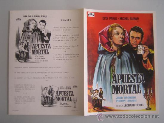 Cine: apuesta mortal soligo - guia publicitaria original estreno