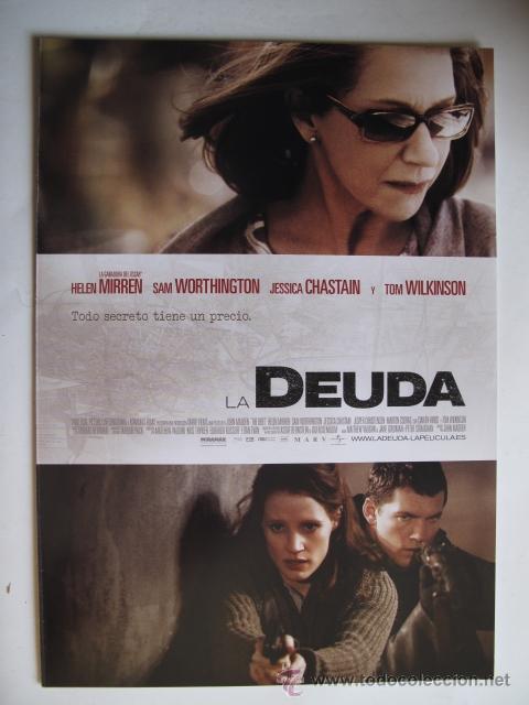 Cinema: LA DEUDA         10 GUIAS POR 25 EUROS. 100 GUIAS X 130 EUROS ENVIO INCLUIDOS