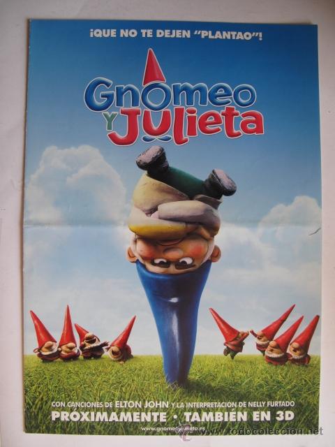 Cinema: GNOMEO Y JULIETA        10 GUIAS POR 25 EUROS. 100 GUIAS X 130 EUROS ENVIO INCLUIDOS