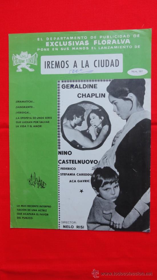 Cine: IREMOS A LA CIUDAD, GU&Iacute;A DOBLE 1965, GERALDINE CHAPLIN N&ordm; 181
