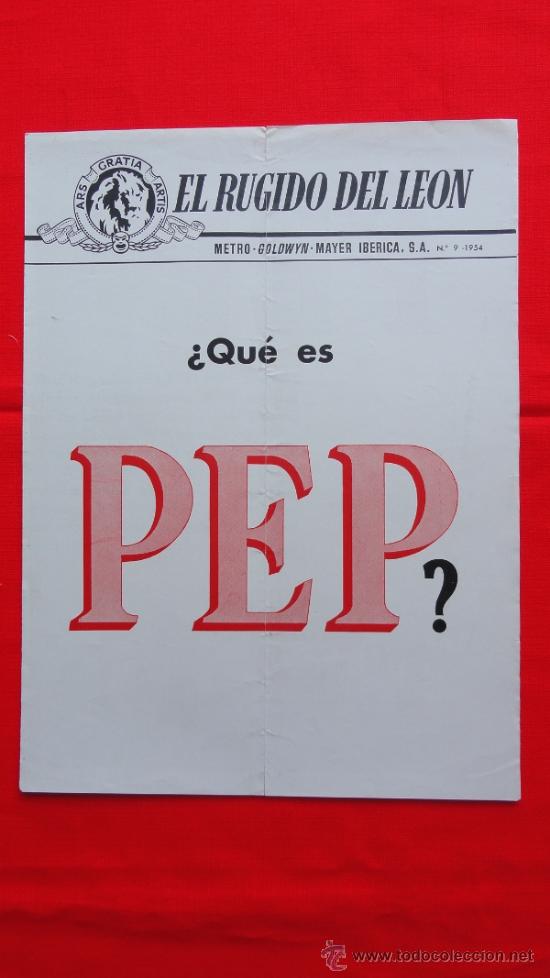 Cine: EL RUGIDO DEL LEON N&ordm; 9, MGM 1954, DOBLE , MGM LANZA PEP