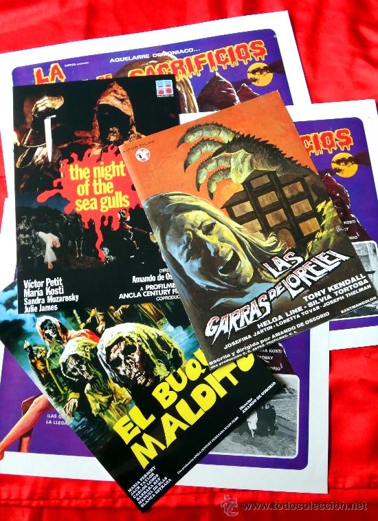 Cine: AMANDO DE OSSORIO COLECCION DE GUIAS LAMINAS Y LOBBY CARD DEL GRAN MAESTRO DEL FANTATERROR V. FOTO