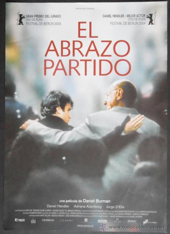 Cine: (063)EL ABRAZO PARTIDO,GUIA DE CINE DE 2 PAGINAS,FORMATO A4,CONSERVACION: