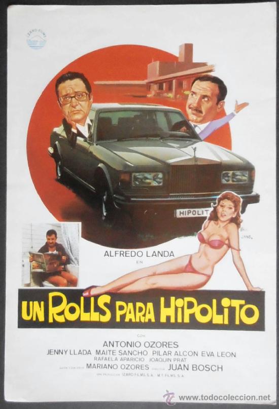 Cinema: (121)UN ROLLS PARA HIPOLITO,JANO,GUIA DE CINE DE 2 PAGINAS,FORMATO A4,CONSERVACION: