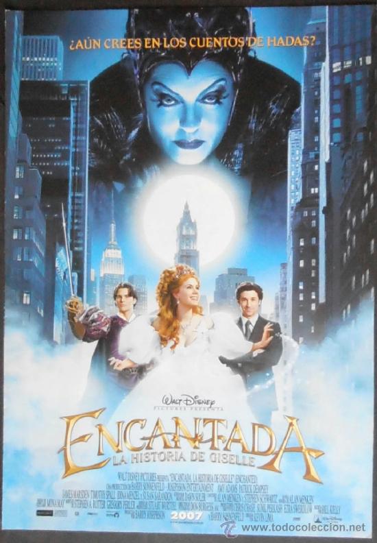 Cine: (391)ENCANTADA,LA HISTORIA DE GISELLE,GUIA DE CINE DE 4 PAGINAS,FORMATO A4,CONSERVACION: