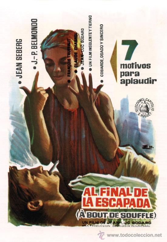 Cine: AL FINAL DE LA ESCAPADA 1960  GUIA ORIGINAL ESTRENO ESPA&Ntilde;A) JEAN SEBERG - JEAN - PAUL BELMONDO