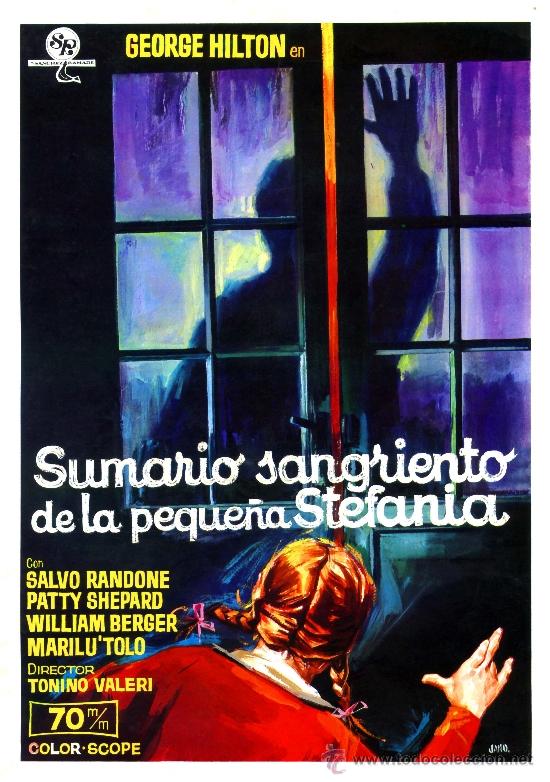 Cine: SUMARIO SANGRIENTO DE LA PEQUE&Ntilde;A ESTEFANIA 1972 (GUIA ORIGINAL ESTRENO EN ESPA&Ntilde;A) GIALLO DE CULTO