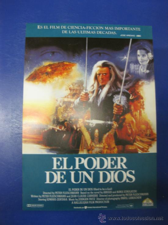 Cine: EL PODER DE UN DIOS.EDWARD ZENTARA. GUIA PUBLICITARIA DE PELICULA.
