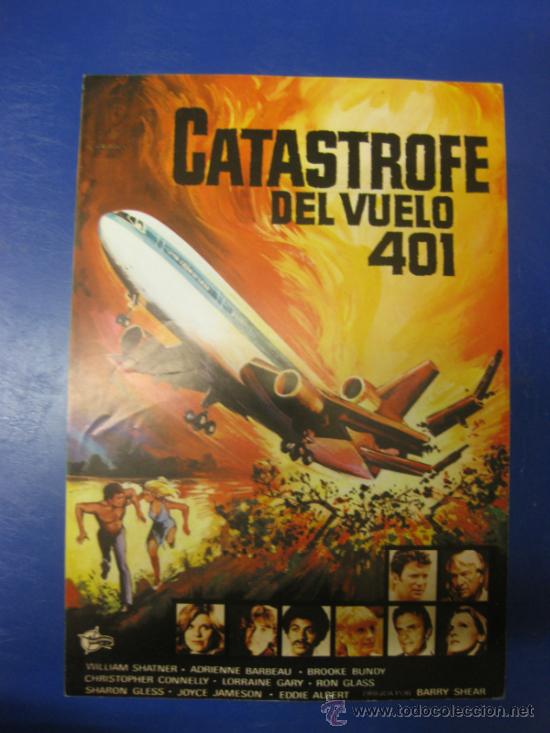 Cine: CATASTROFE DEL VUELO 401.WILLIAM SHATNER-ADRIENNE BARBEAU. GUIA PUBLICITARIA DE PELICULA.
