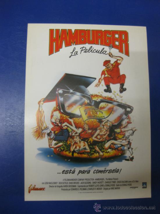 Cine: HAMBURGER LA PELICULA. GUIA PUBLICITARIA DE PELICULA.