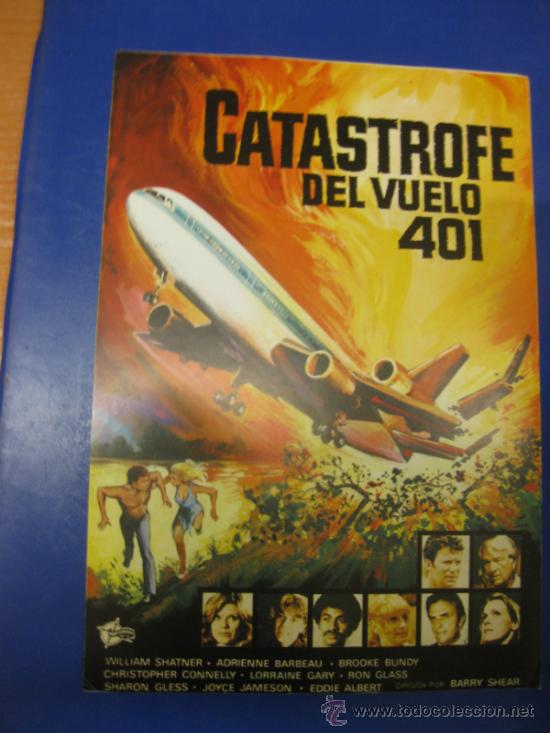 Cine: CATASTROFE DEL VUELO 401. WILLIAM SHATNER-ADRIENNE BARBEAU. GUIA PUBLICITARIA DE LA .PELICULA.