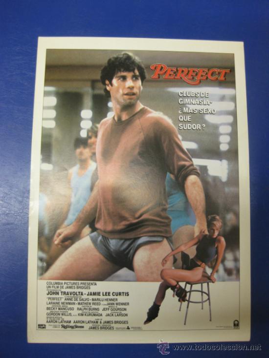 Cin&eacute;ma: PERFECT. JOHN TRAVOLTA-JAMIE LEE CURTIS. GUIA PUBLICITARIA  DE LA PELICULA.