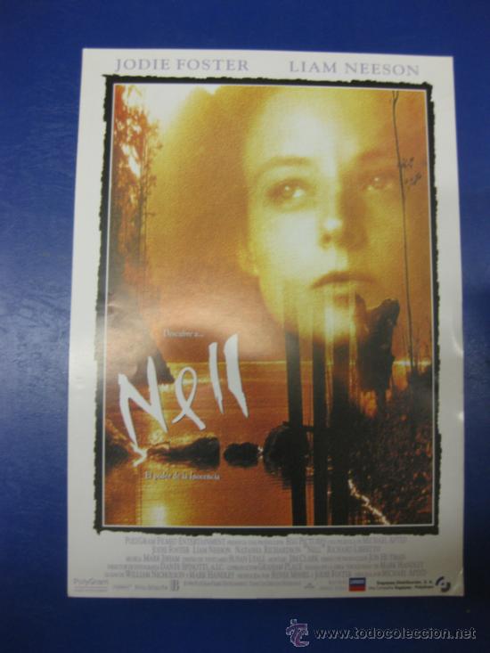 Cin&eacute;ma: NELL. JODIE FOSTER-LIAM NEESON..GUIA PUBLICITARIA DE LA PELICULA.