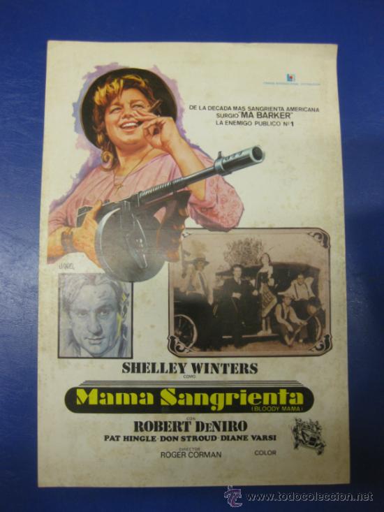 Cin&eacute;ma: MAMA SANGRIENTA.SHELLEY WINTERS.GUIA PUBLICITARIA DOBLE DE LA PELICULA.