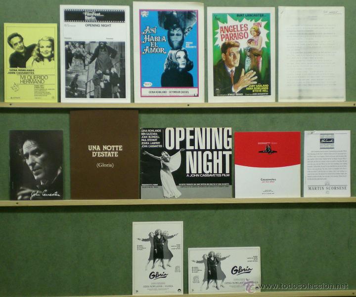 Cinema: G10258 JOHN CASSAVETES COLECCION 2 GUIAS ORIG + 1 PRESSBOOK + 3 DOSSIER + 2 CLICHES + 3 PROGRAMAS