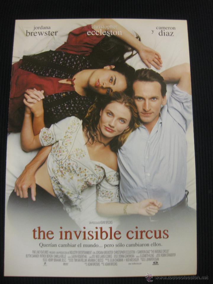Cin&eacute;ma: THE INVISIBLE CIRCUS. CAMERON DIAZ, JORDANA BREWSTER... GUIA PUBLICITARIA DOBLE DE LA PELICULA.
