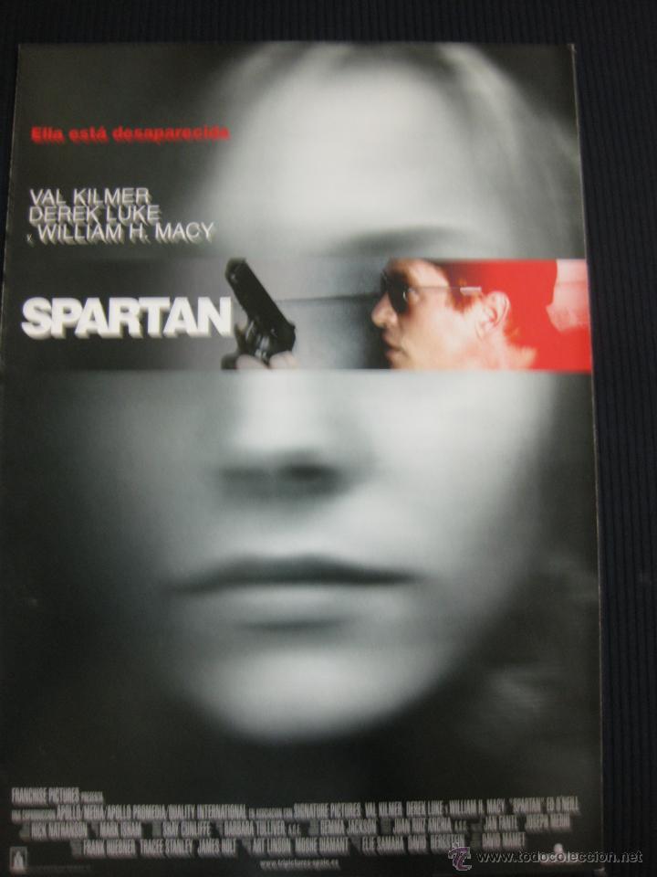 Cin&eacute;ma: SPARTAN. VAL KILMER, WILLIAM H. MACY...GUIA PUBLICITARIA DOBLE DE LA PELICULA.