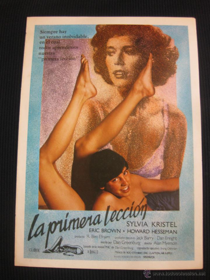 Cine: LA PRIMERA LECCION. SYLVIA KRISTEL...GUIA PUBLICITARIA DOBLE DE LA PELICULA.