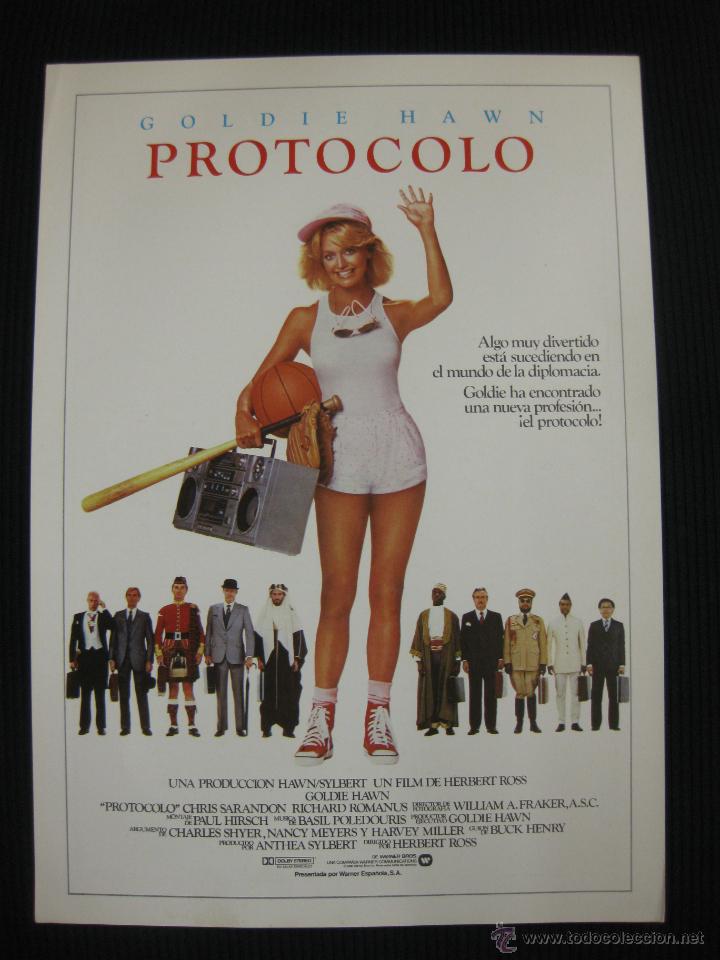 Cine: PROTOCOLO. GOLDIE HAWN....GUIA PUBLICITARIA  DE LA PELICULA.