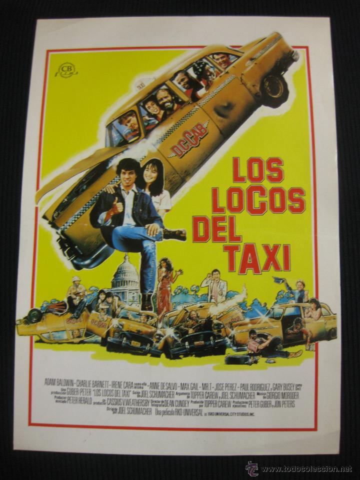 Cine: LOS LOCOS DEL TAXI. ADAM BALDWIN....GUIA PUBLICITARIA  DE LA PELICULA.