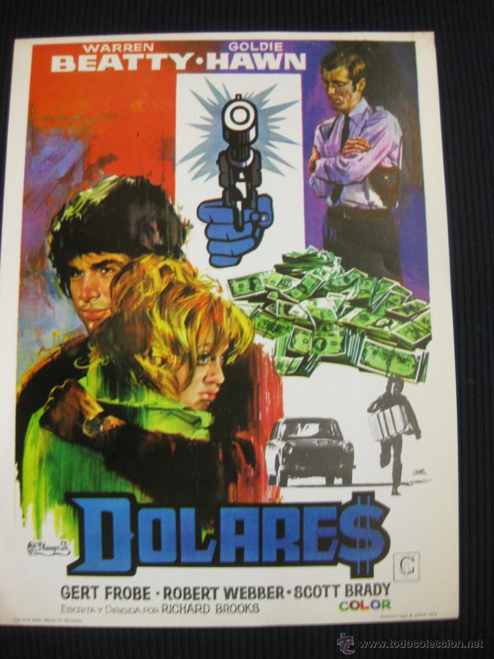Cine: DOLARES. WARREN BEATTY, GOLDIE HAWN....GUIA PUBLICITARIA  DE LA PELICULA.