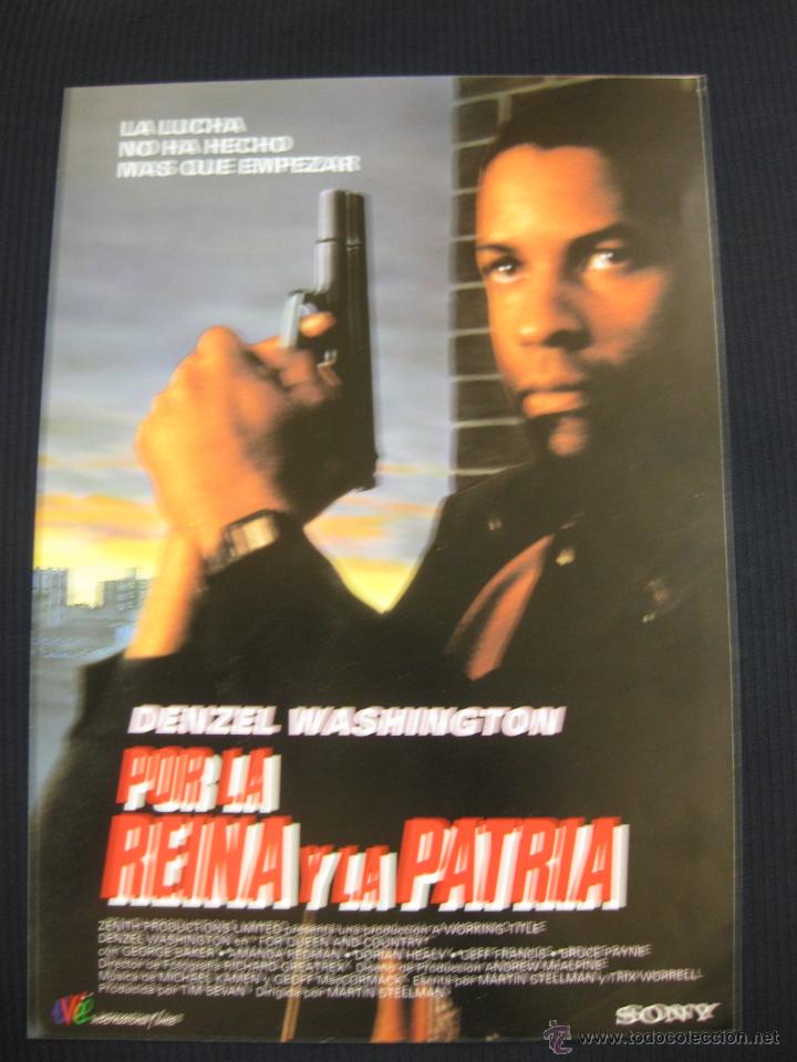 Cine: POR LA REINA Y LA PATRIA. DENZEL WASHINGTON...GUIA PUBLICITARIA  DE LA PELICULA.