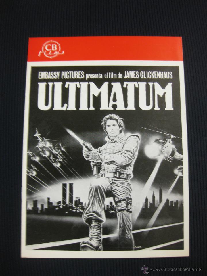 Cine: ULTIMATUM...GUIA PUBLICITARIA DOBLE  DE LA PELICULA.(4 PAGINAS)