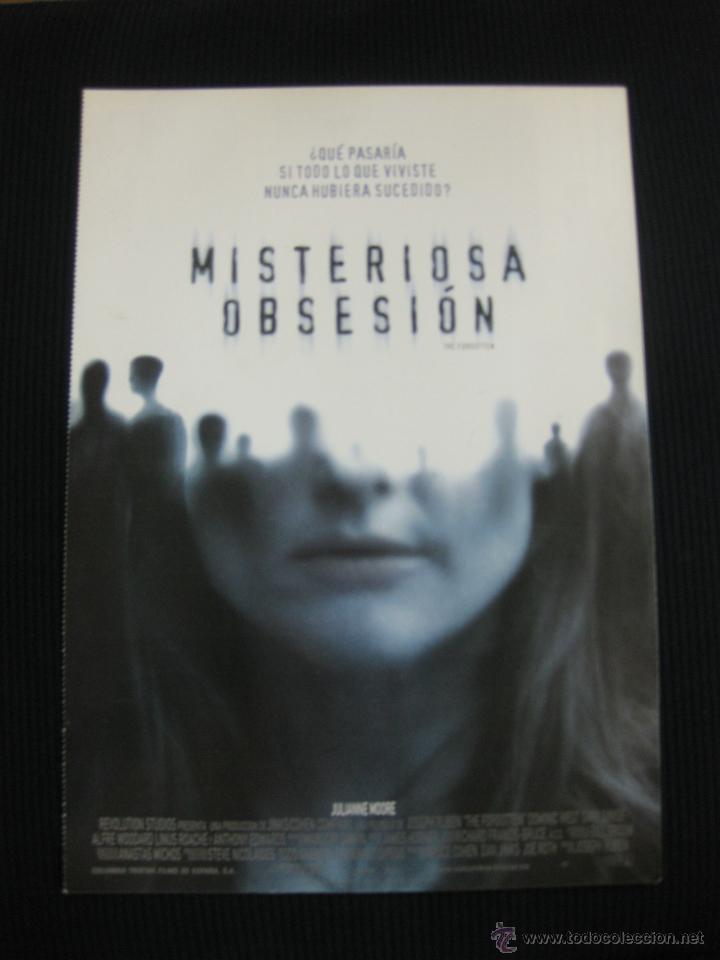 Cine: MISTERIOSA OBSESION. JULIANNE MOORE... GUIA PUBLICITARIA DOBLE DE LA PELICULA.