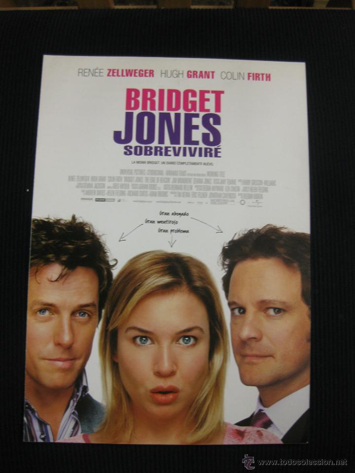 Cine: BRIDGET JONES SOBREVIVIRE. HUGH GRANT... GUIA PUBLICITARIA DOBLE DE LA PELICULA.