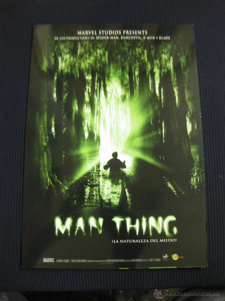 Cine: MAN THING (LA NATURALEZA DEL MIEDO).... GUIA PUBLICITARIA DOBLE DE LA PELICULA.