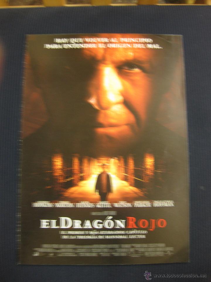 Cin&eacute;ma: EL DRAGON ROJO. ANTHONY HOPKINS.... GUIA PUBLICITARIA DOBLE DE LA PELICULA.