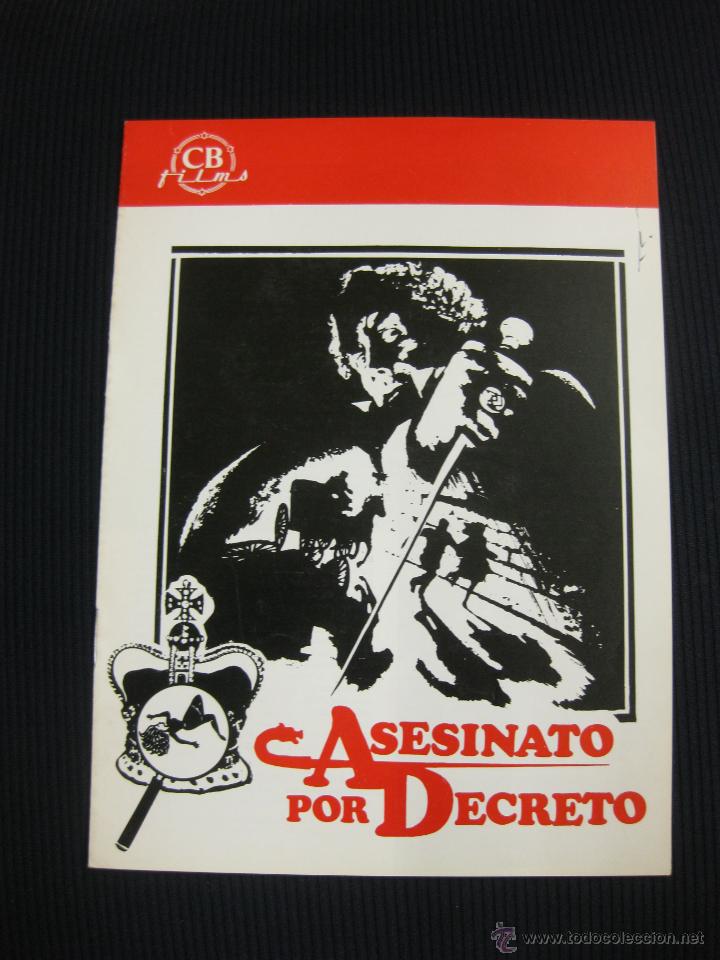 Cine: ASESINATO POR DECRETO... GUIA PUBLICITARIA DOBLE DE LA PELICULA.(4 PAGINAS)