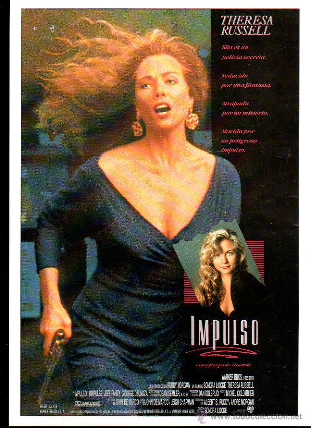 Cinema: GUIA PUBLICITARIA DE LA PELICULA IMPULSO. THERESA RUSSELL.