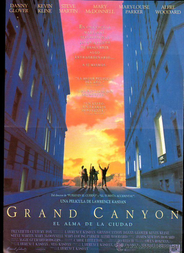 Kino: GUIA PUBLICITARIA DE LA PELICULA GRAND CANYON. DANNY GLOVER. KEVIN KLINE. STEVE MARTIN.
