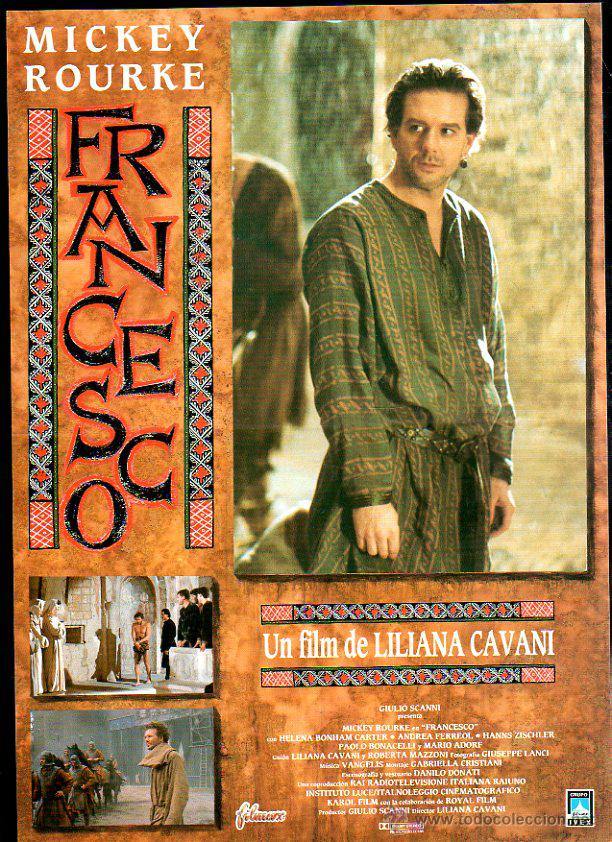 Kino: GUIA PUBLICITARIA DE LA PELICULA FRANCESCO. MICKEY ROURKE
