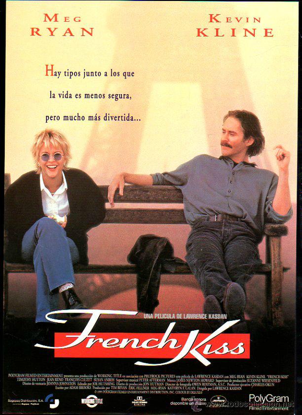 Cinema: GUIA PUBLICITARIA DE LA PELICULA FRENCH KISS. MEG RYAN. KEVIN KLINE
