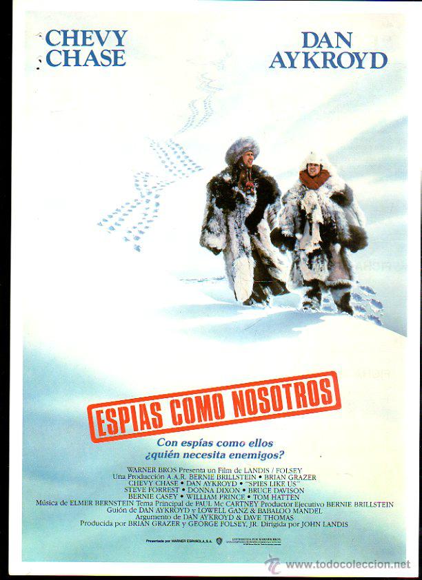 Cinema: GUIA PUBLICITARIA DE LA PELICULA ESPIAS COMO NOSOTROS. CHEVY CHASE. DAN AYKROYD