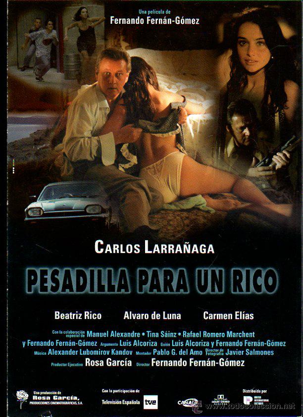 Cine: GUIA PUBLICITARIA DE LA PELICULA PESADILLA PARA UN RICO. CARLOS LARRA&Ntilde;AGA. BEATRIZ RICO.