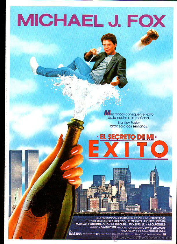 Cinema: GUIA PUBLICITARIA DE LA PELICULA EL SECRETO DE MI EXITO. MICHAEL J. FOX