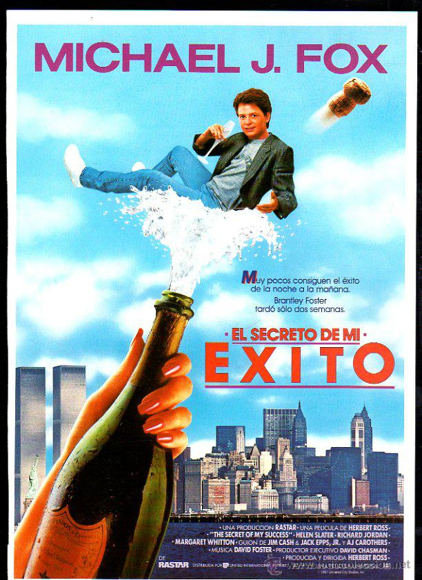 Cine: GUIA PUBLICITARIA DE LA PELICULA EL SECRETO DE MI EXITO. MICHAEL J. FOX