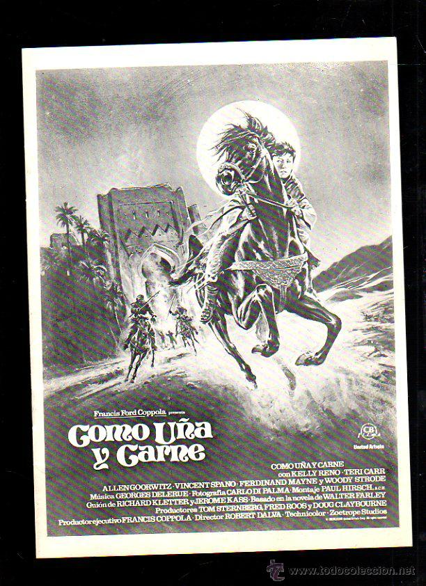 Cinema: GUIA PUBLICITARIA DE LA PELICULA COMO U&Ntilde;A Y CARNE. KELLY RENO.