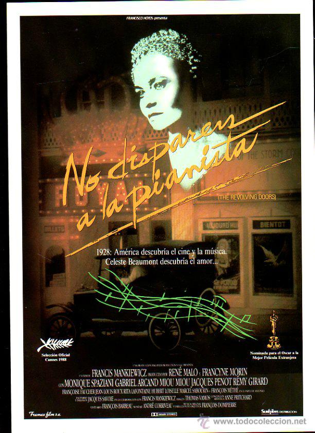 Cin&eacute;ma: GUIA PUBLICITARIA DE LA PELICULA NO DISPAREN A LA PIANISTA. MONIQUE SPAZIANI