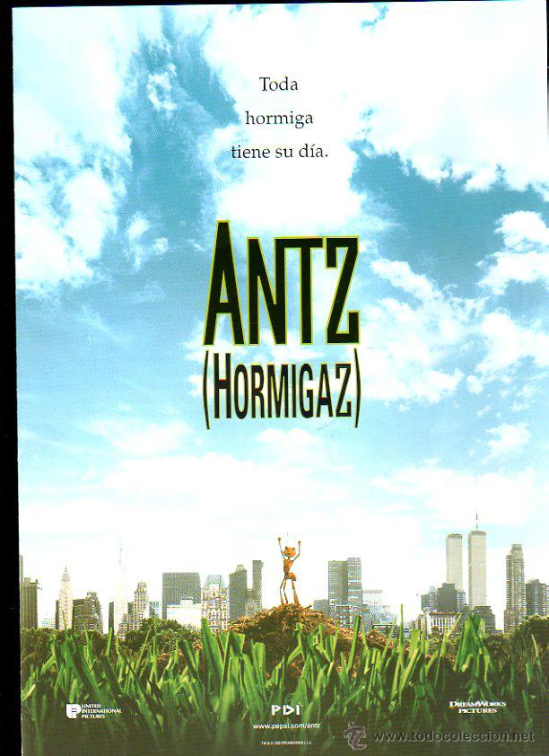 Cinema: GUIA PUBLICITARIA DE CINE DE LA PELICULA ANTZ (HORMIGAZ).