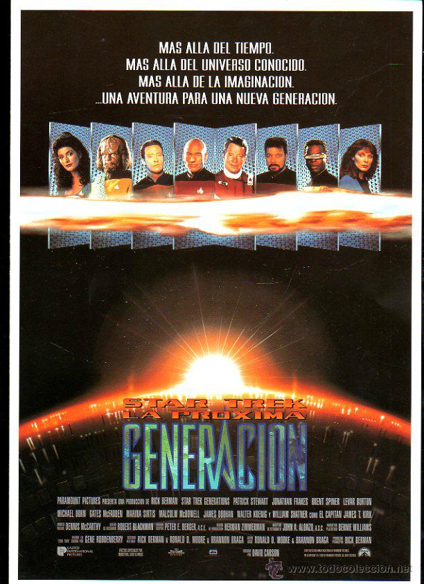 Cinema: GUIA PUBLICITARIA DE CINE DE LA PELICULA STAR TREK LA PROXIMA GENERACION. PATRICK STEWART