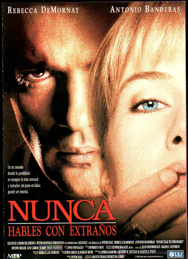 Cinema: GUIA PUBLICITARIA DE CINE DE LA PELICULA NUNCA HABLES CON EXTRA&Ntilde;OS. REBECCA DEMORNAY.