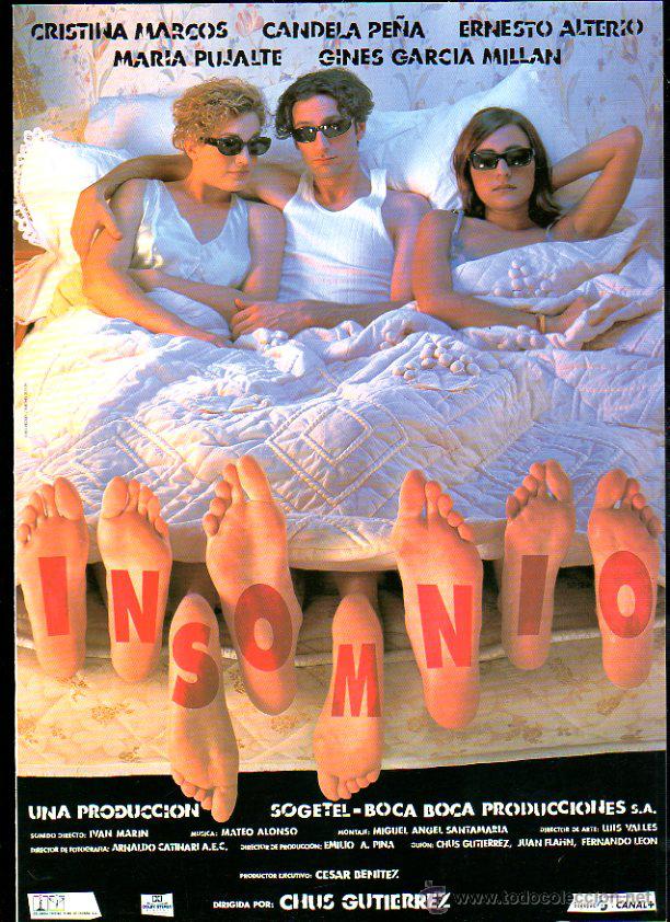 Cinema: GUIA PUBLICITARIA DE CINE DE LA PELICULA INSOMNIO. CRISTINA MARCOS. CANDELA PE&Ntilde;A